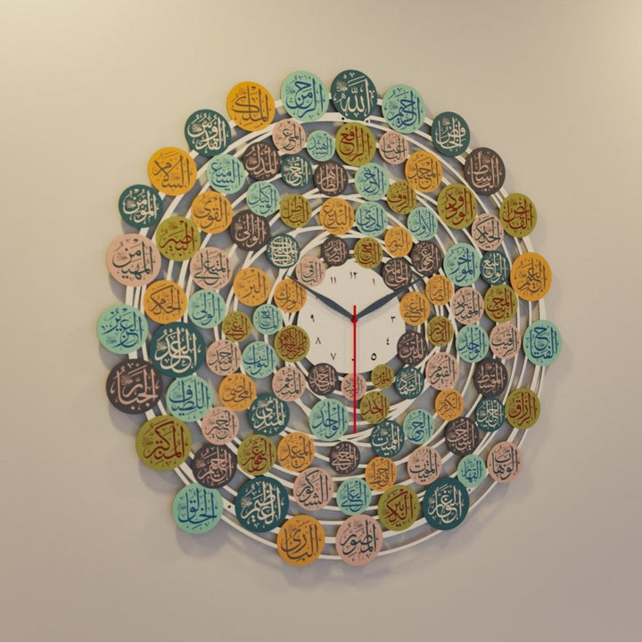 99-names-of-Allah-Islamic-Wall-Clock-white-4-islamicwallarttr