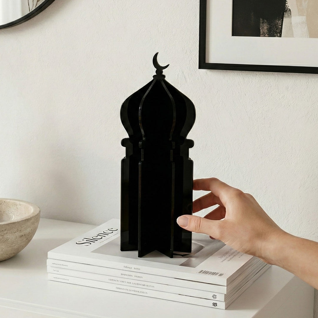 Ramazan Masa Üstü Dekor – Akrilik 4 Parça Geçmeli Minare Formlu Tasarım