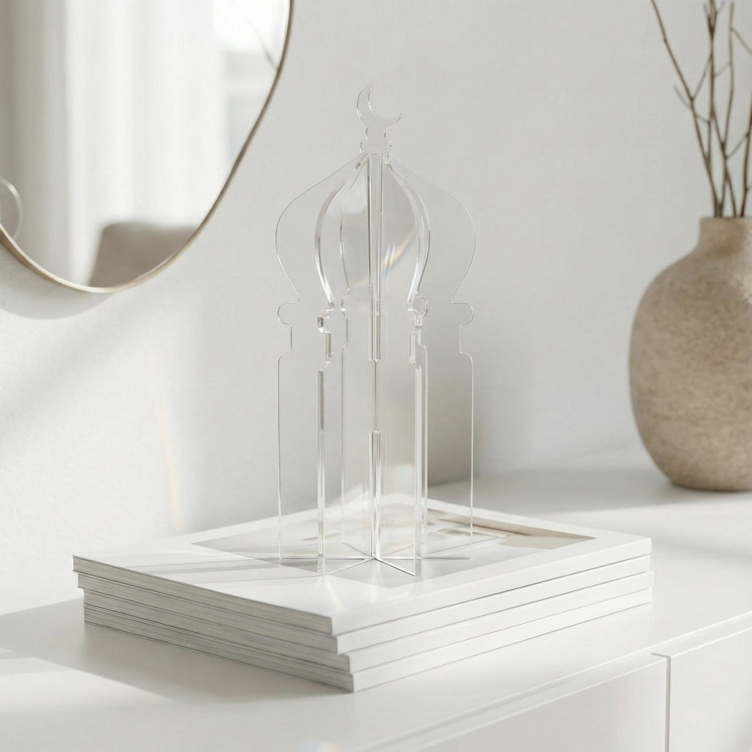 Ramazan Masa Üstü Dekor – Akrilik 4 Parça Geçmeli Minare Formlu Tasarım