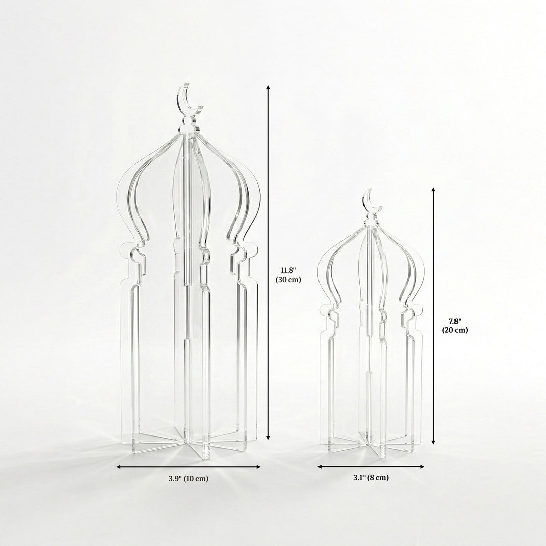 Ramazan Masa Üstü Dekor – Akrilik 4 Parça Geçmeli Minare Formlu Tasarım