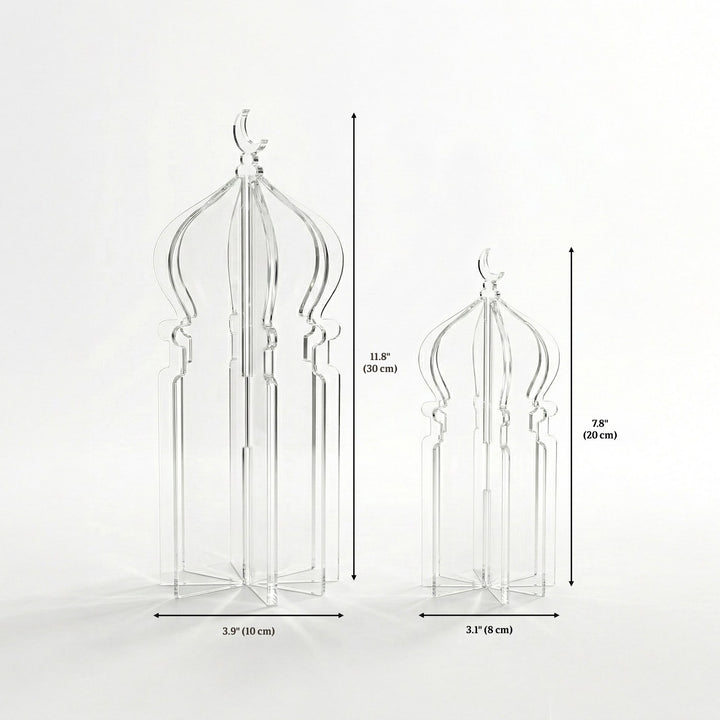 Ramazan Masa Üstü Dekor – Akrilik 4 Parça Geçmeli Minare Formlu Tasarım