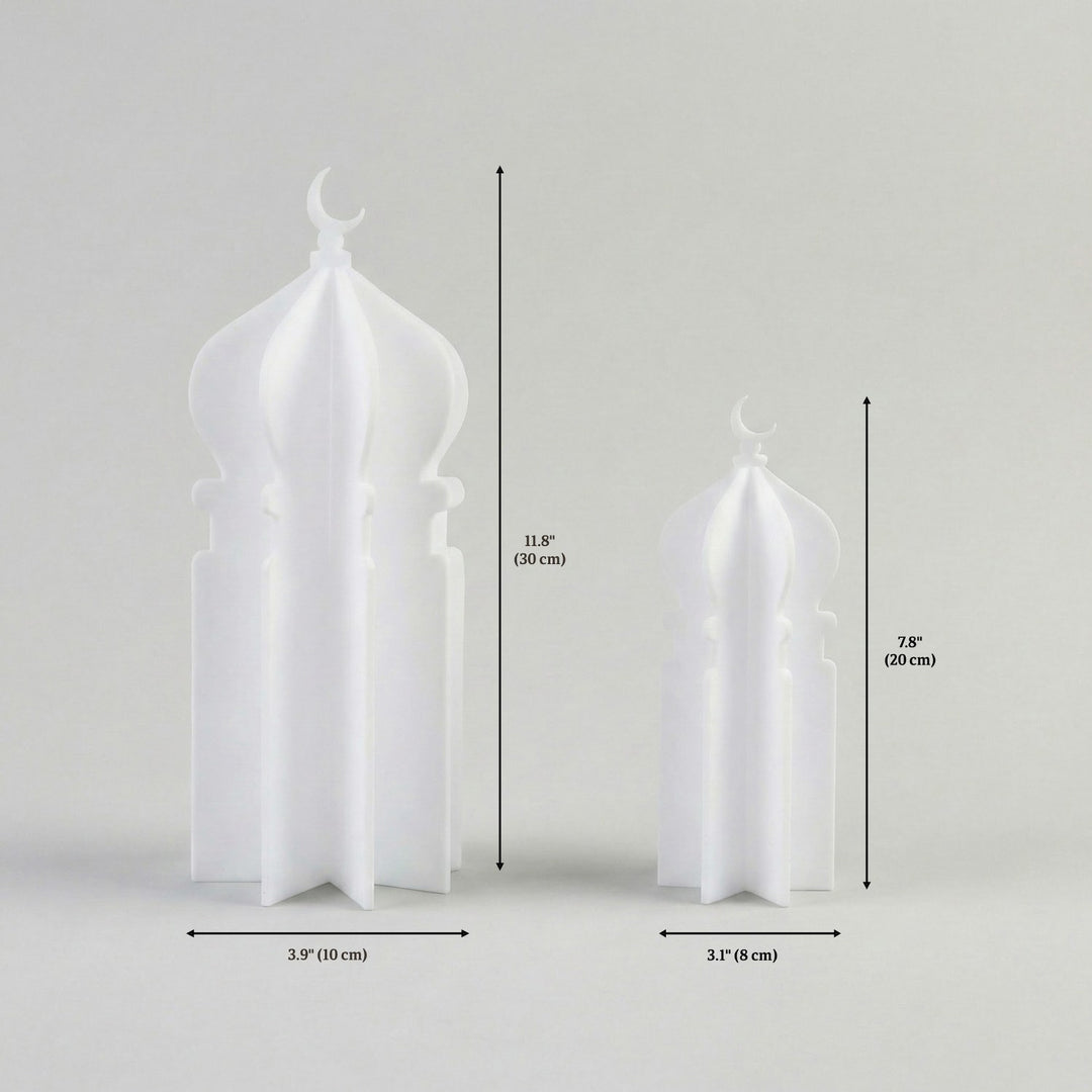 Ramazan Masa Üstü Dekor – Akrilik 4 Parça Geçmeli Minare Formlu Tasarım