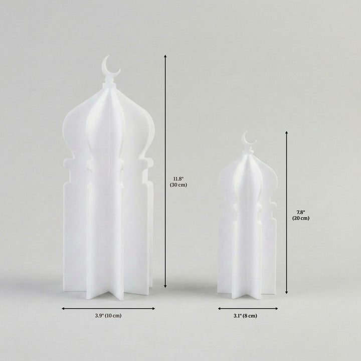 Ramazan Masa Üstü Dekor – Akrilik 4 Parça Geçmeli Minare Formlu Tasarım