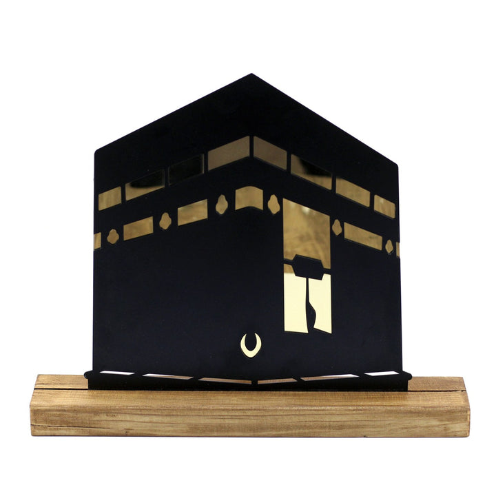 Kabe, Mescid-i Aksa ve Mescid-i Nebevi Ahşap Standlı Metal Dekor Seti