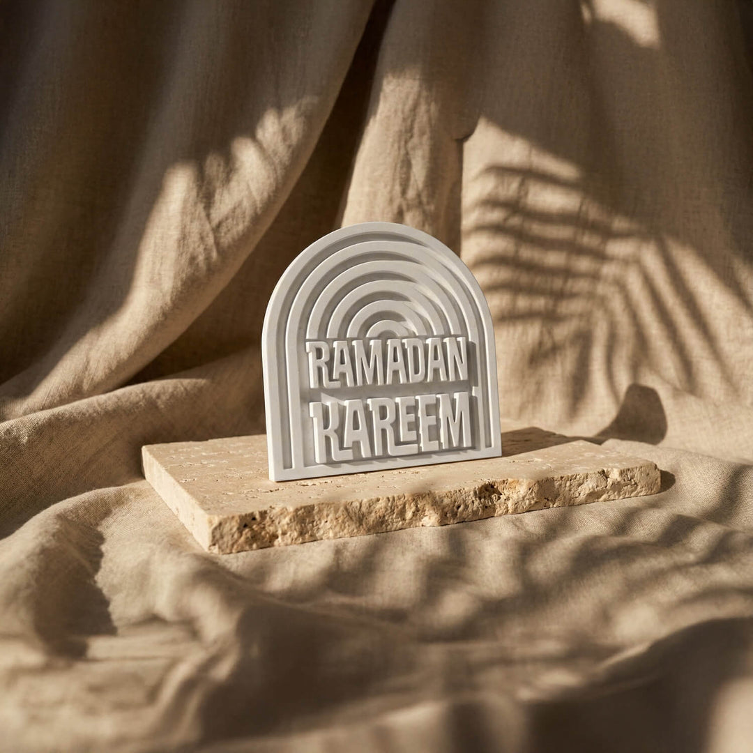 Ramazan Kerim Yazılı Masa Üstü İslami Taş Dekor