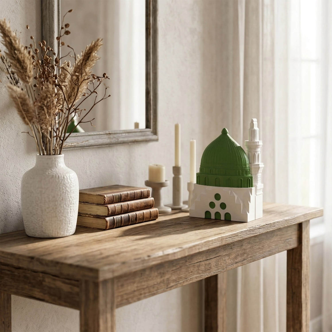 Kabe, Mescid-i Aksa ve Mescid-i Nebevi Taş Döküm Masa Üstü Dekor Seti