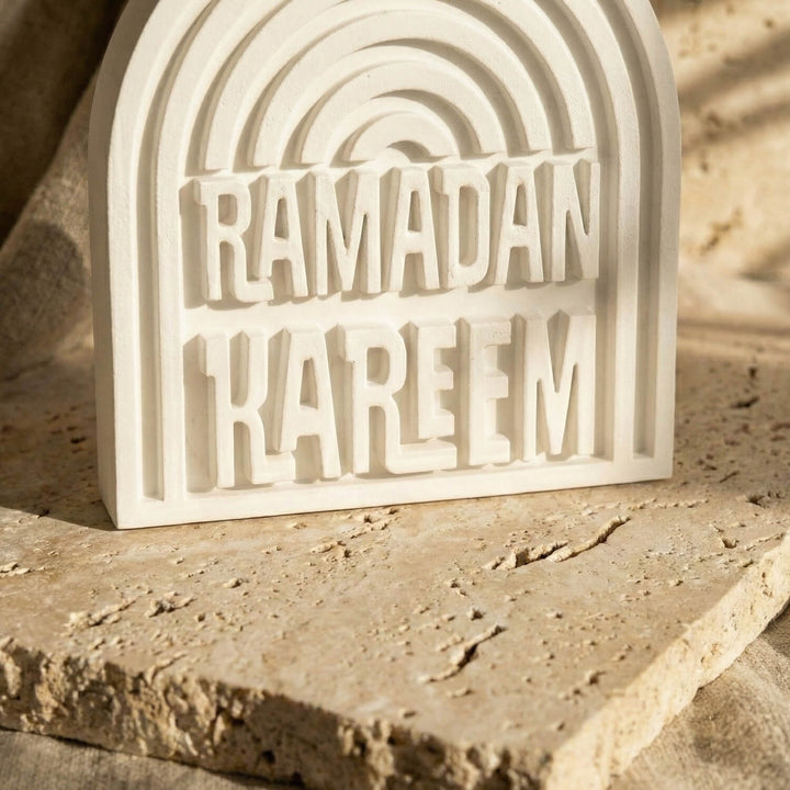Ramazan Kerim Yazılı Masa Üstü İslami Taş Dekor