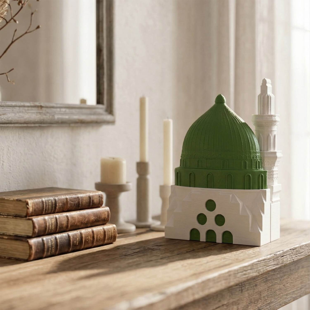 Kabe, Mescid-i Aksa ve Mescid-i Nebevi Taş Döküm Masa Üstü Dekor Seti