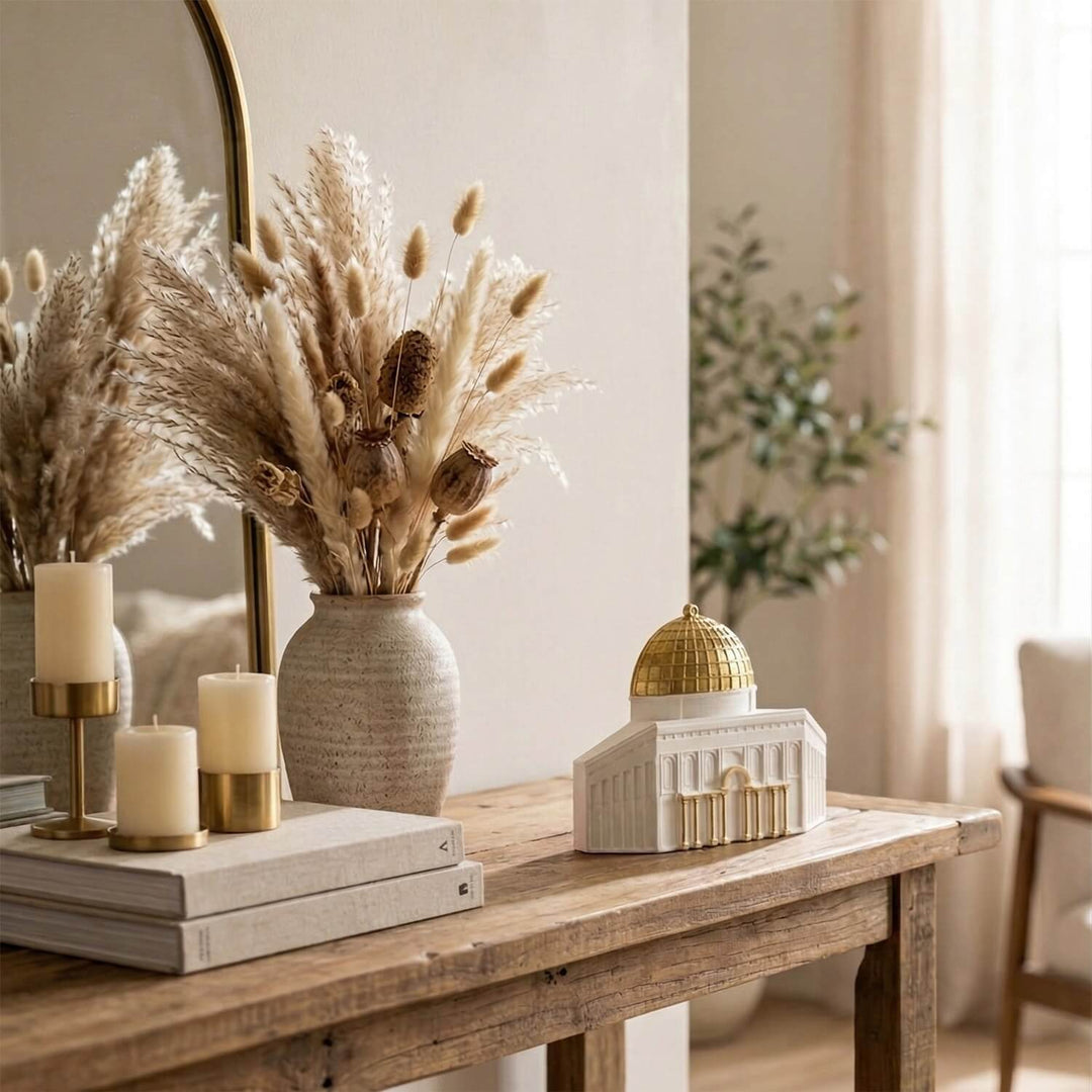 Kabe, Mescid-i Aksa ve Mescid-i Nebevi Taş Döküm Masa Üstü Dekor Seti