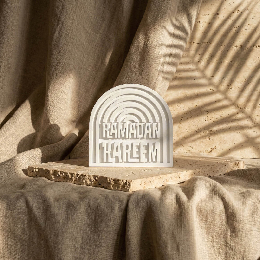 Ramazan Kerim Yazılı Masa Üstü İslami Taş Dekor