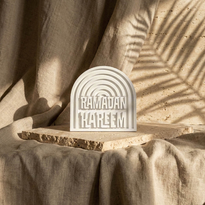 Ramazan Kerim Yazılı Masa Üstü İslami Taş Dekor