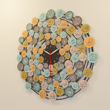 99-names-of-Allah-Islamic-Wall-Clock-islamicwallarttr