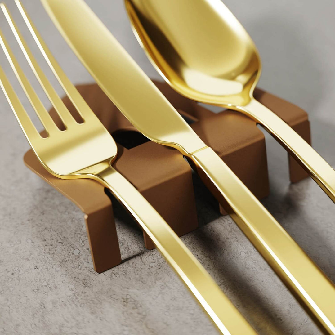 Metal Çatal Bıçak Tutucu – Minimalist Kubbe Tasarım Sofra Aksesuarı