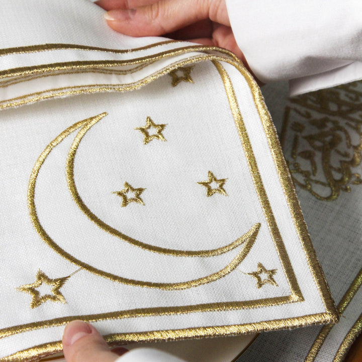 Ramazan Temalı Kumaş Peçete Takımı - 6 Kişilik Sofra Seti (24 Parça)