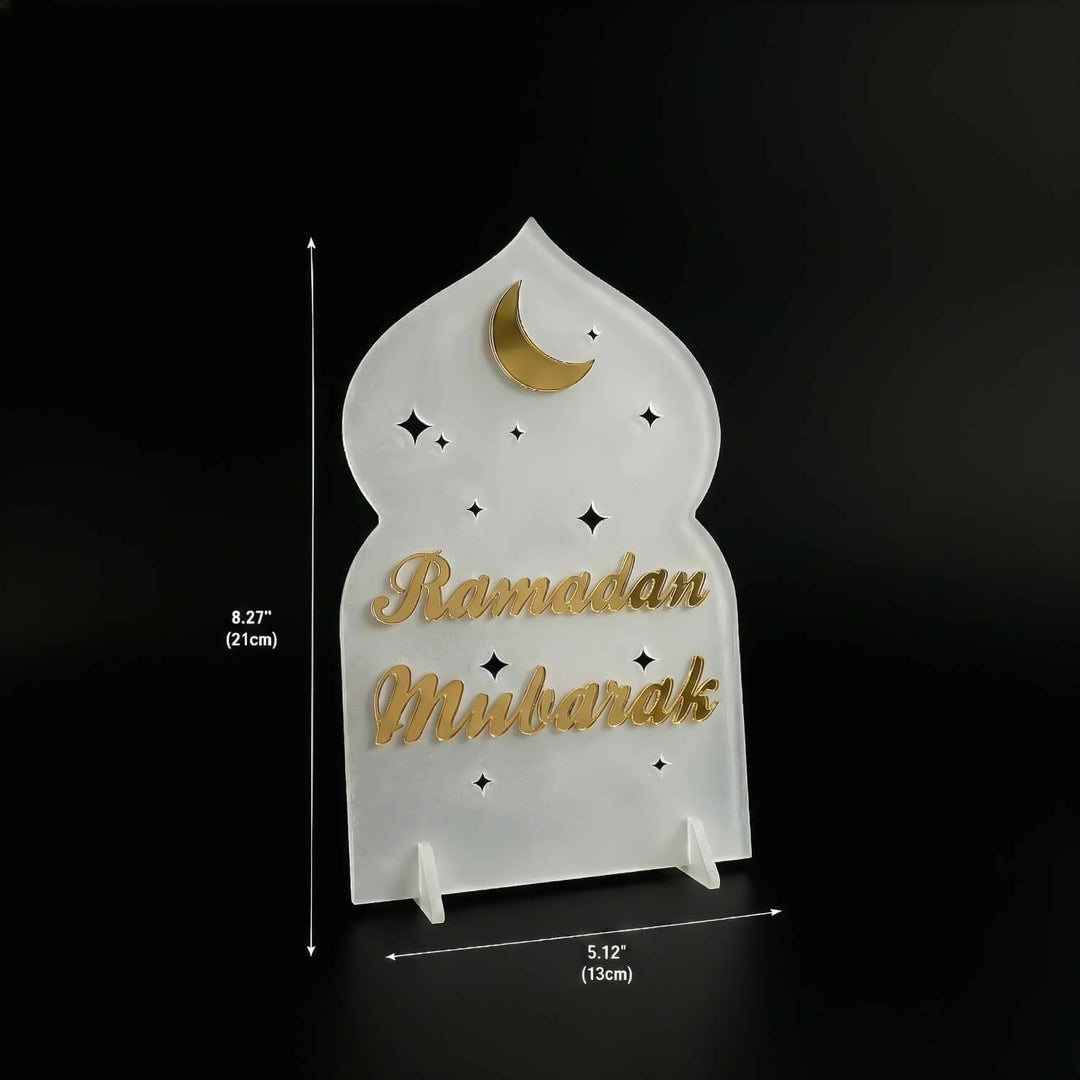 Ramazan Mübarek Akrilik Masa Üstü Dekor - Modern İslami Tasarım