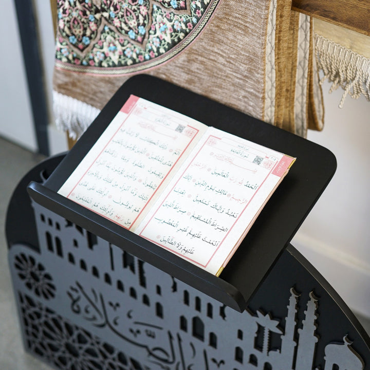 Ahşap Seccadelik ve Rahle Seti - Hayye ale's Salah Yazılı Namaz Köşesi