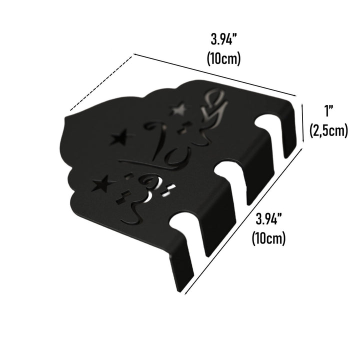 Metal Çatal Bıçak Tutucu - Afiyet Olsun İşlemeli Kubbe Tasarım Stand