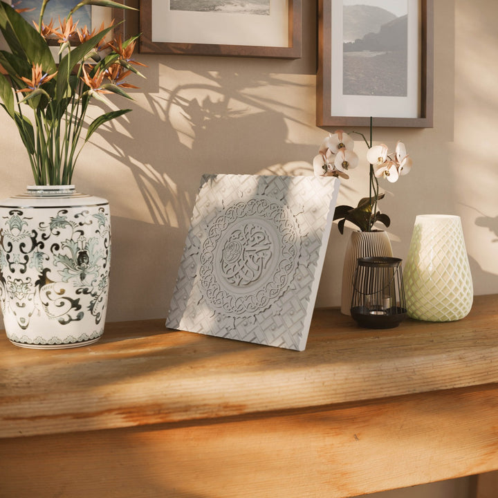 Mescid-i Nebevi Kapısı Taş Tozu Masa Üstü Dekor - Modern İslami Pano