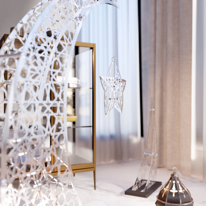 Doğan Ramazan Hilali & Yıldız Metal Dekor Seti - İslami Ev Hediyesi