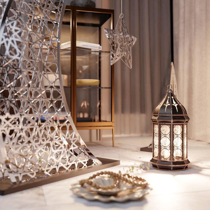 Doğan Ramazan Hilali & Yıldız Metal Dekor Seti - İslami Ev Hediyesi