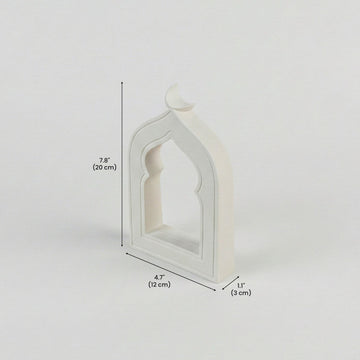 Minimalist Masa Üstü İslami Taş Dekor - Hilal Motifli Mihrap Tasarım
