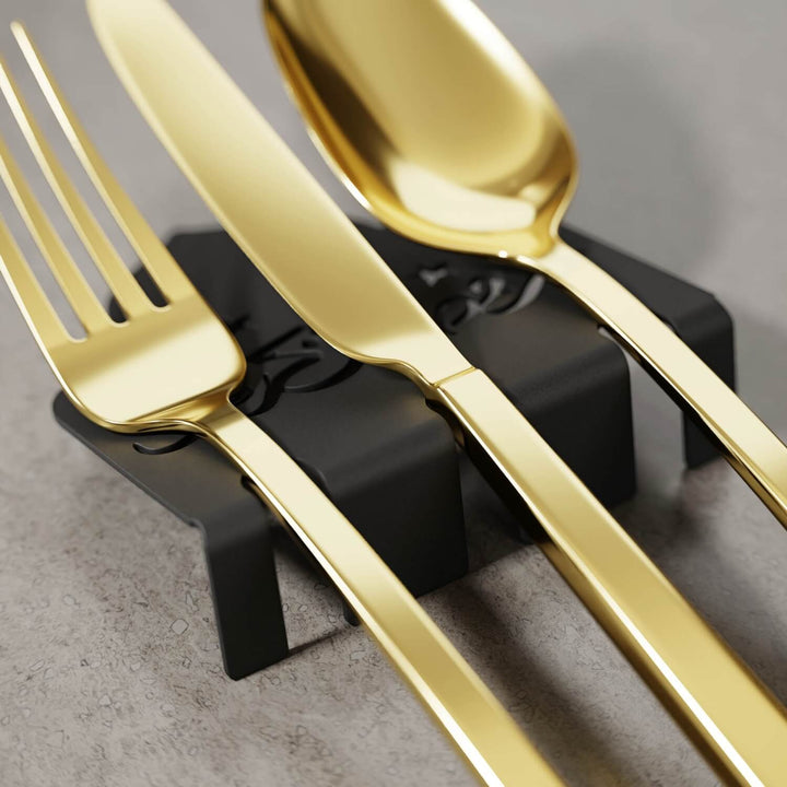 Metal Çatal Bıçak Tutucu - Ramazan Kerim İşlemeli Kubbe Tasarım Stand