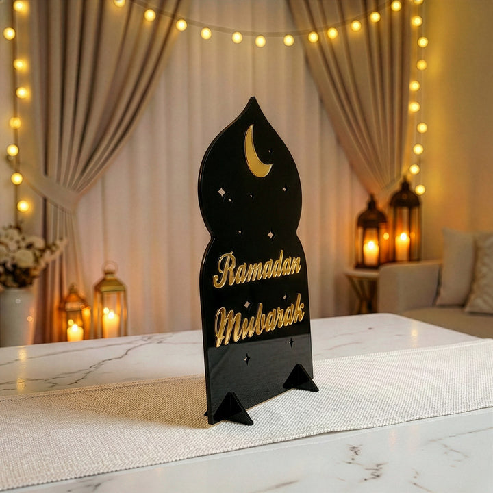 Ramazan Mübarek Akrilik Masa Üstü Dekor - Modern İslami Tasarım