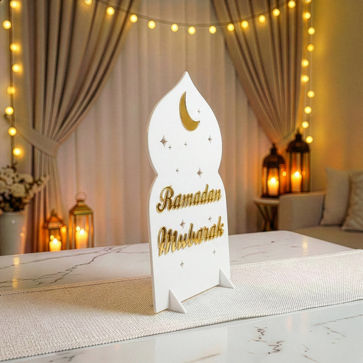 Ramazan Mübarek Akrilik Masa Üstü Dekor - Modern İslami Tasarım