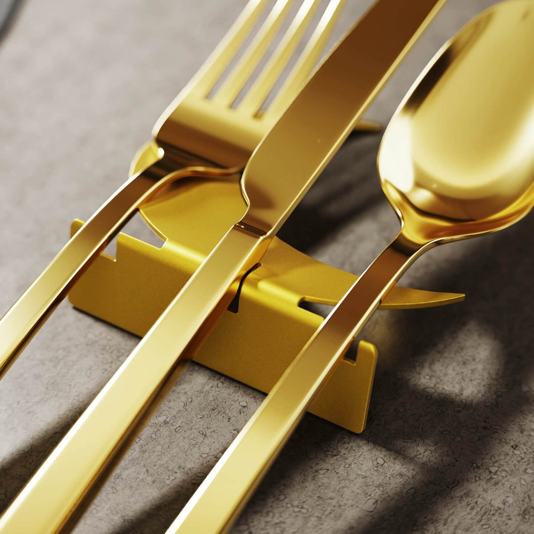 Metal Çatal Bıçak Tutucu – Ramazan Hilali Tasarımlı Sofra Aksesuarı