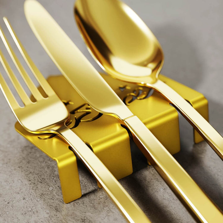 Metal Çatal Bıçak Tutucu - Ramazan Kerim İşlemeli Kubbe Tasarım Stand