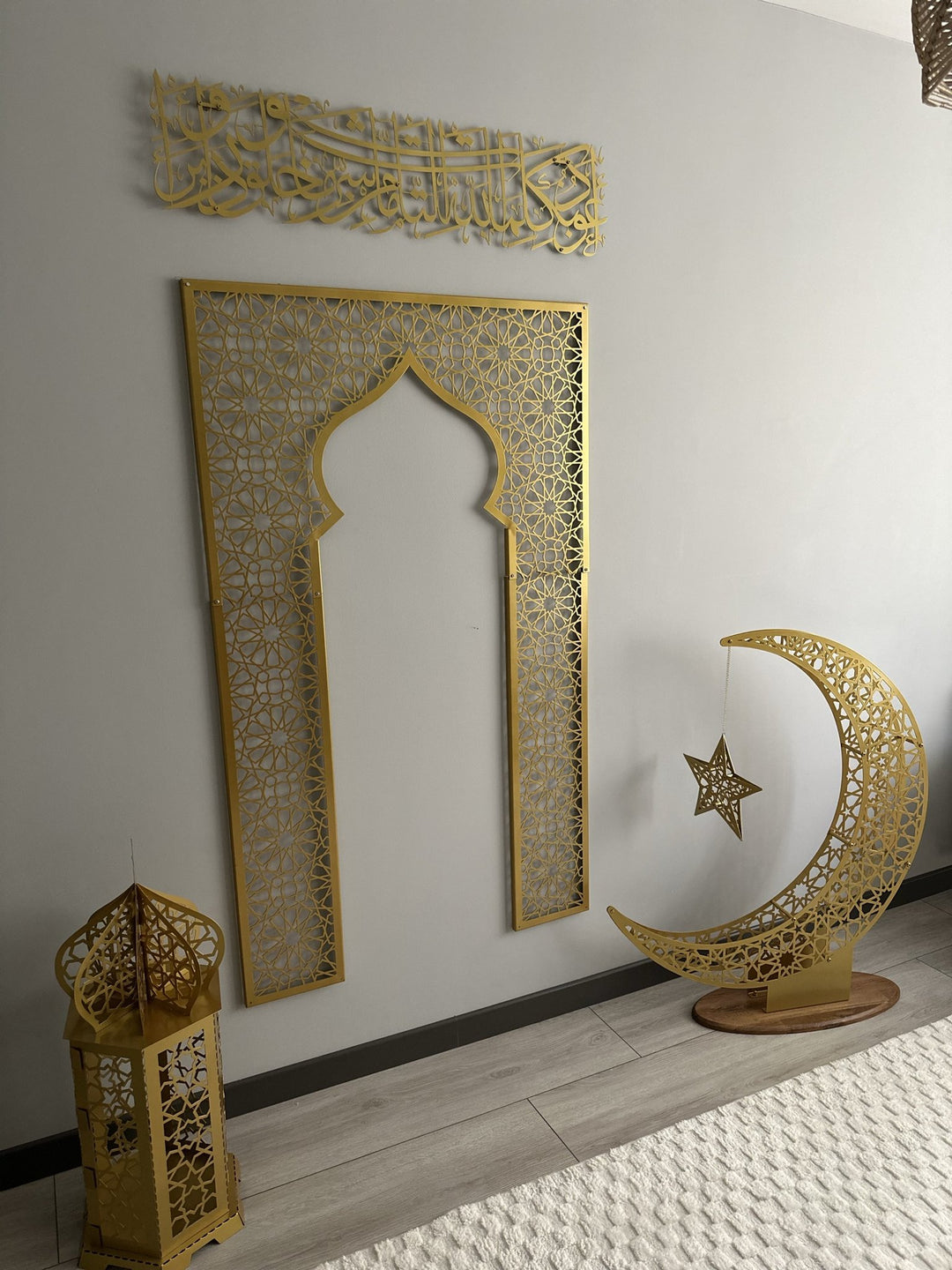 Ramazan Hilali ve Yıldızı 3D Metal  Mat Renkler - Ramazan Konsepti & İslami Hediye - müşteri fotoğrafı