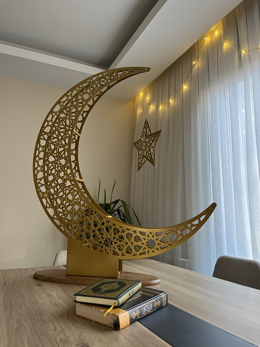 Ramazan Hilali ve Yıldızı 3D Metal  Mat Renkler - Ramazan Konsepti & İslami Hediye - müşteri fotoğrafı