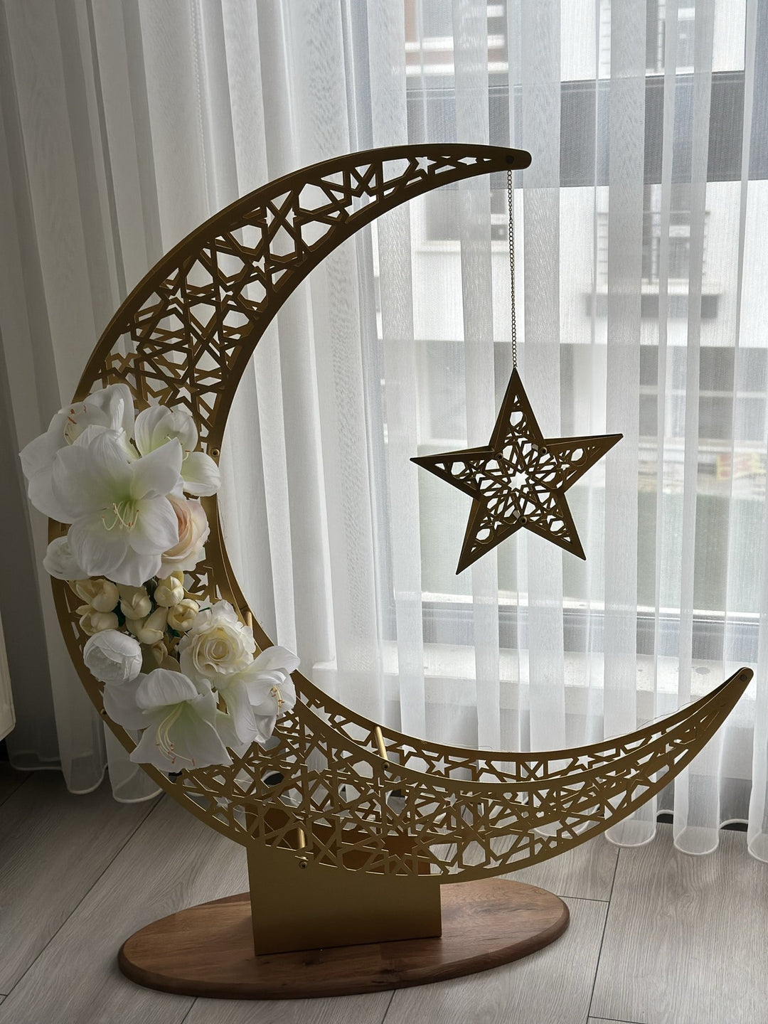 Ramazan Hilali ve Yıldızı 3D Metal  Mat Renkler - Ramazan Konsepti & İslami Hediye - müşteri fotoğrafı