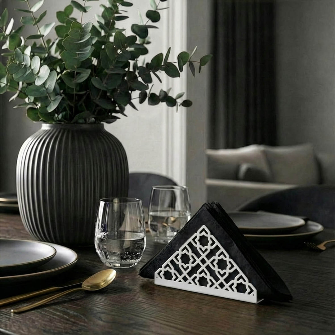 islami geometrik selcuklu yildizi motifli beyaz metal pecetelik islamicwallarttr