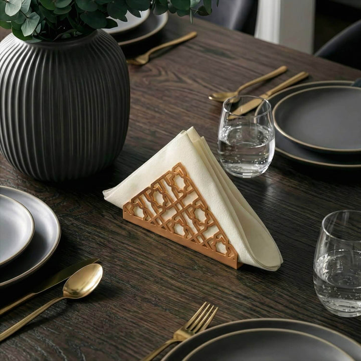 geometrik motifli islami bakir renk metal pecetelik islamicwallarttr