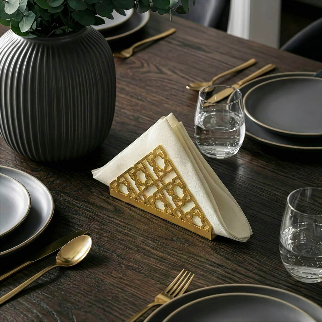 geometrik motifli islami altin renk metal pecetelik islamicwallarttr