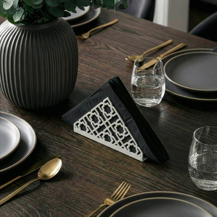 geometrik motifli islami beyaz metal pecetelik islamicwallarttr