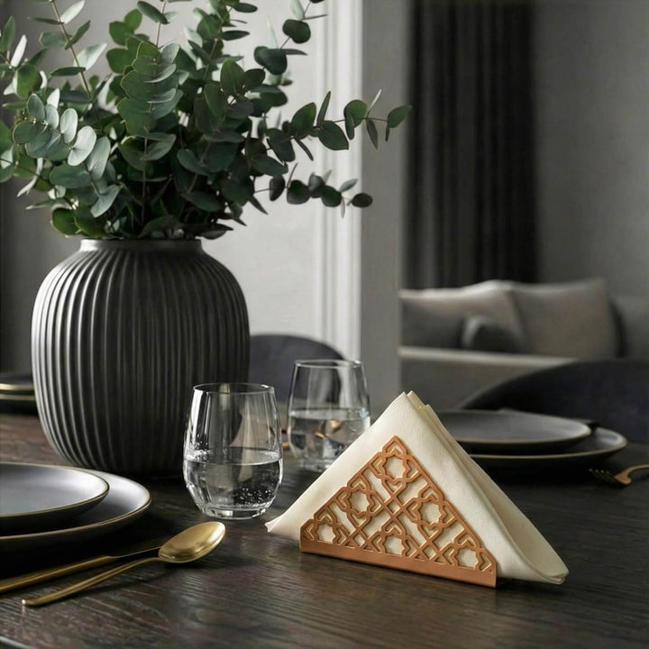 islami geometrik selcuklu yildizi motifli bakir renk metal pecetelik islamicwallarttr