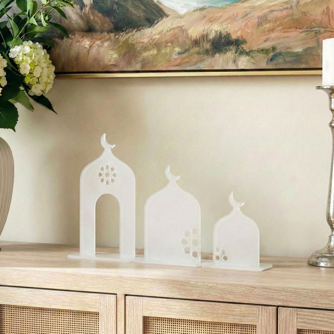 islami masausutu buzlu beyazakrilik dekor cami silueti ile anlamli bir ramazan hediyesi islamicwallarttr