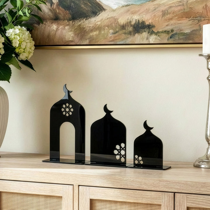 islami masausutu siyah akrilik dekor cami silueti ile anlamli bir ramazan hediyesi islamicwallarttr