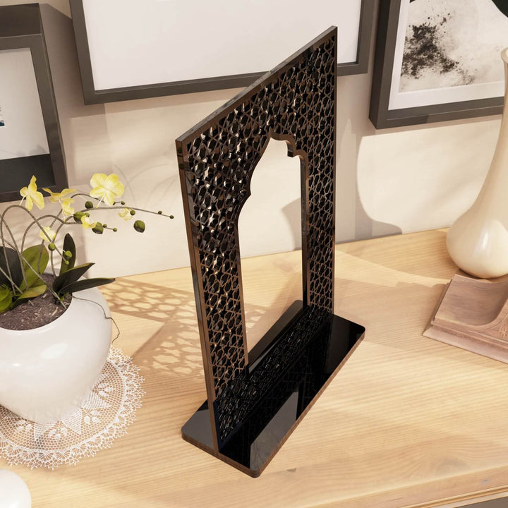 Mihrap Akrilik Masaüstü Dekor - Yıldız Motifli Modern İslami Obje