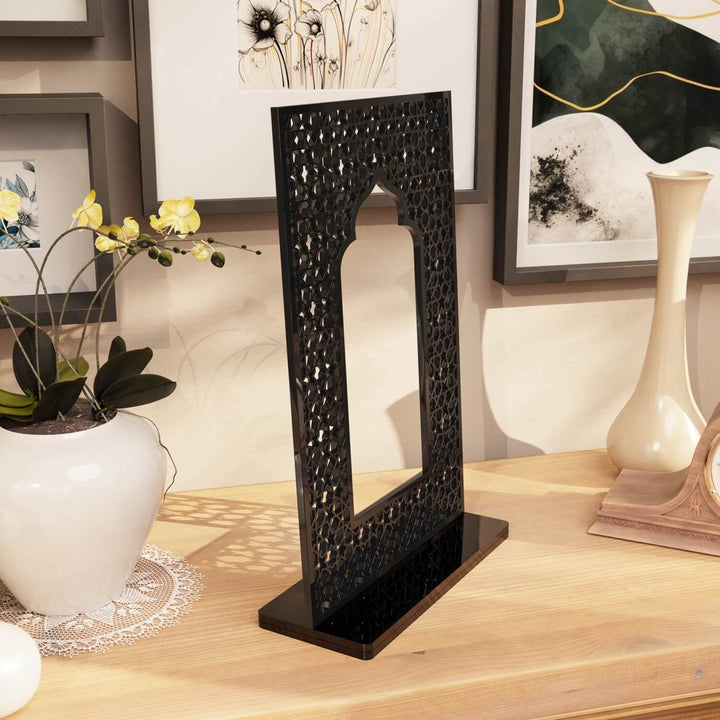 Mihrap Akrilik Masaüstü Dekor - Yıldız Motifli Modern İslami Obje