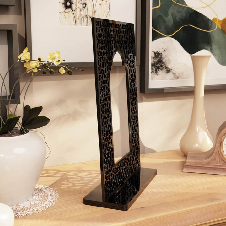 Mihrap Akrilik Masaüstü Dekor - Yıldız Motifli Modern İslami Obje