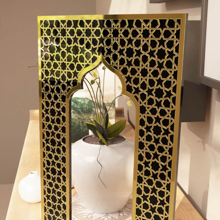 Mihrap Akrilik Masaüstü Dekor - Yıldız Motifli Modern İslami Obje