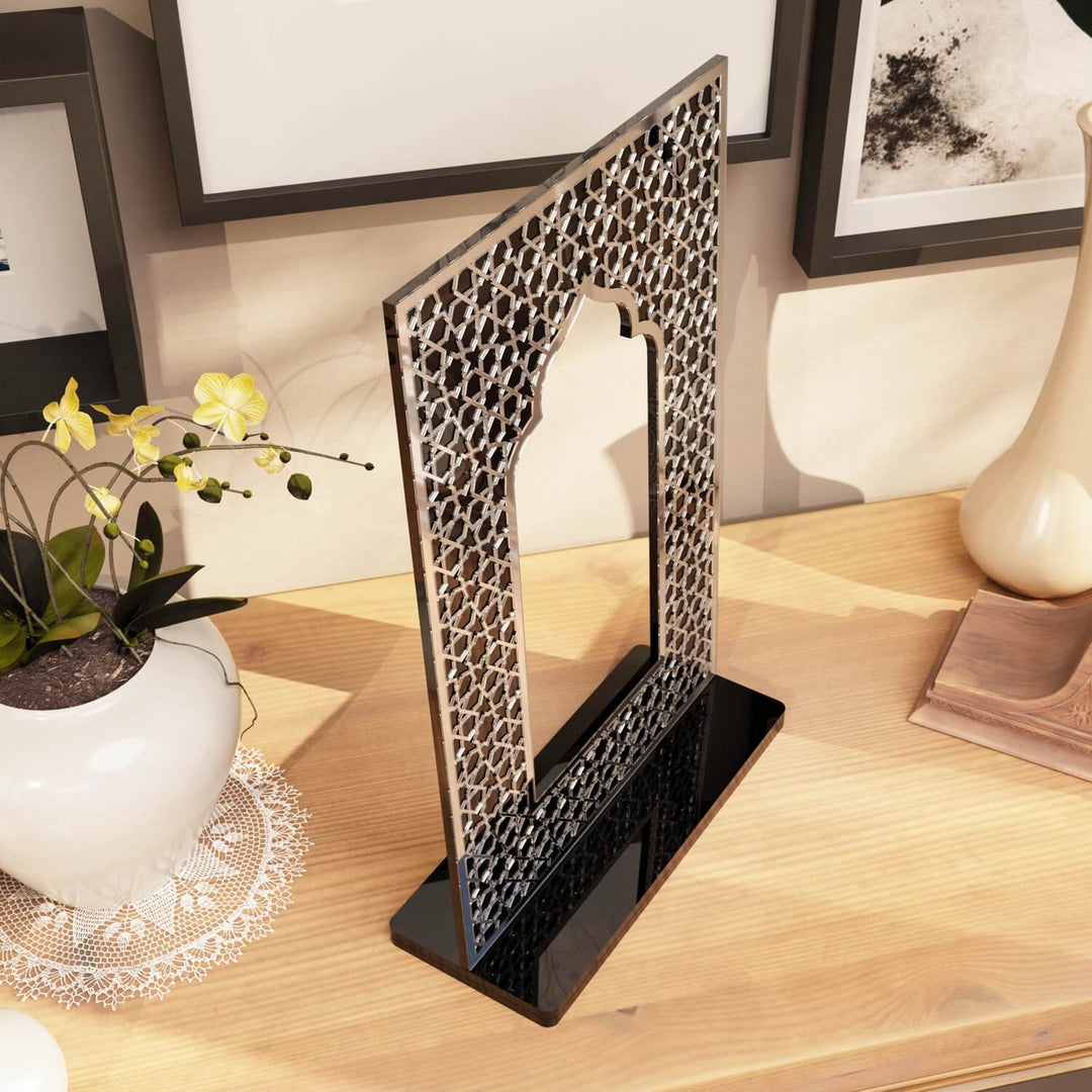 Mihrap Akrilik Masaüstü Dekor - Yıldız Motifli Modern İslami Obje