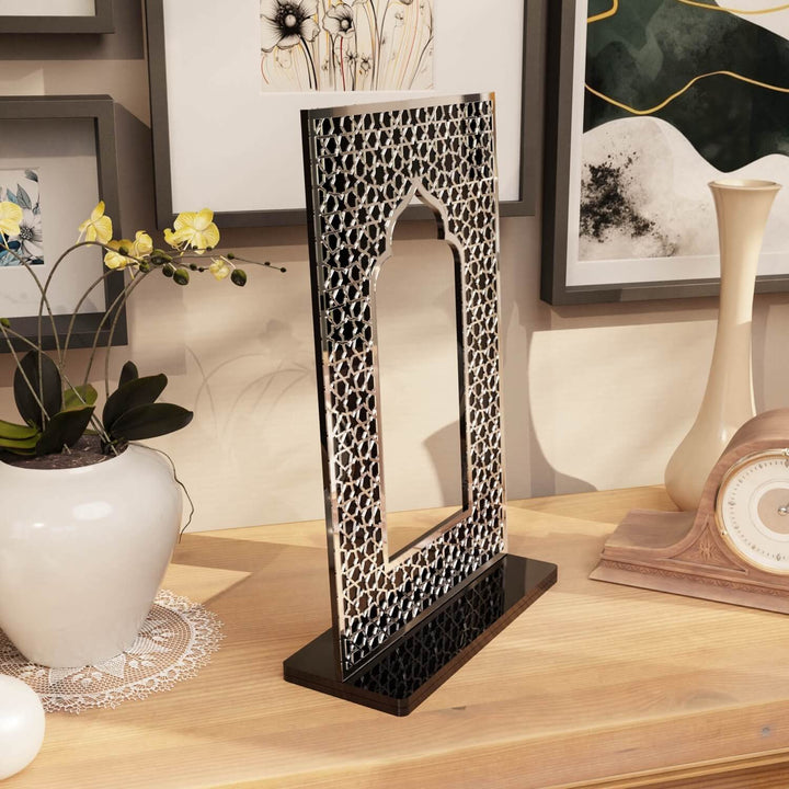 Mihrap Akrilik Masaüstü Dekor - Yıldız Motifli Modern İslami Obje