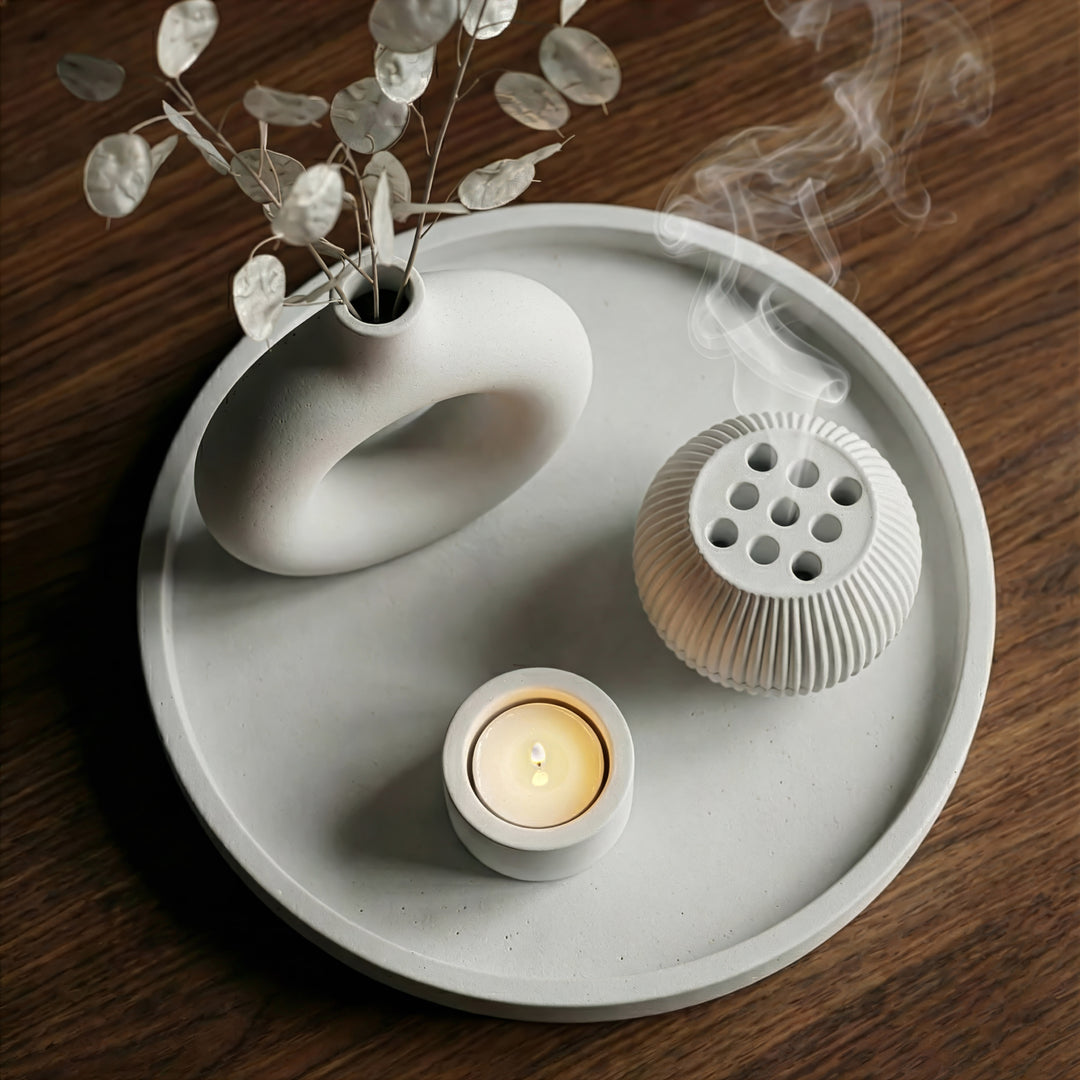 sade ve modern küre şeklinde tas buhurdanlik odaniza huzurlu bir koku katar islamicwallarttr