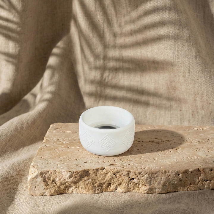 İslami Taş Buhurdanlık - 4 Zikir Yazılı Kufi Hat Modern Tasarım