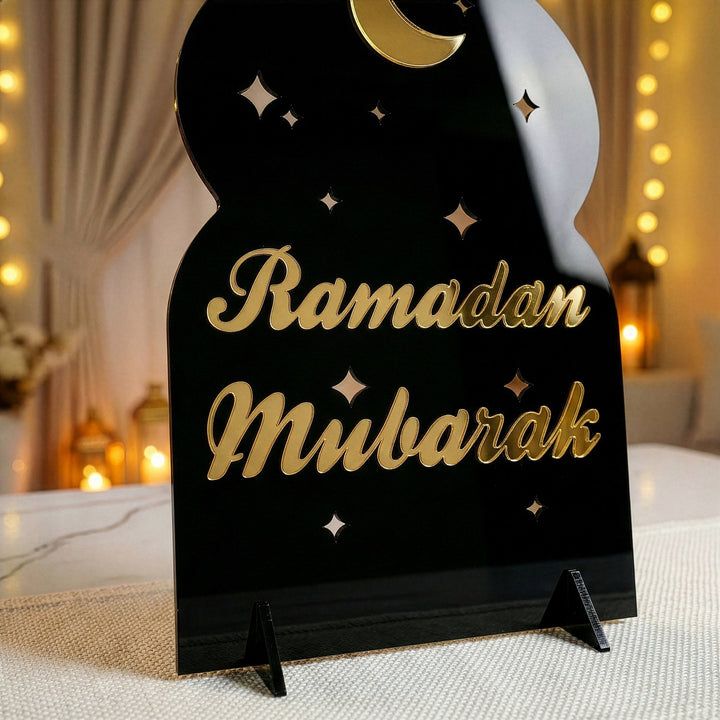 Ramazan Mübarek Akrilik Masa Üstü Dekor - Modern İslami Tasarım