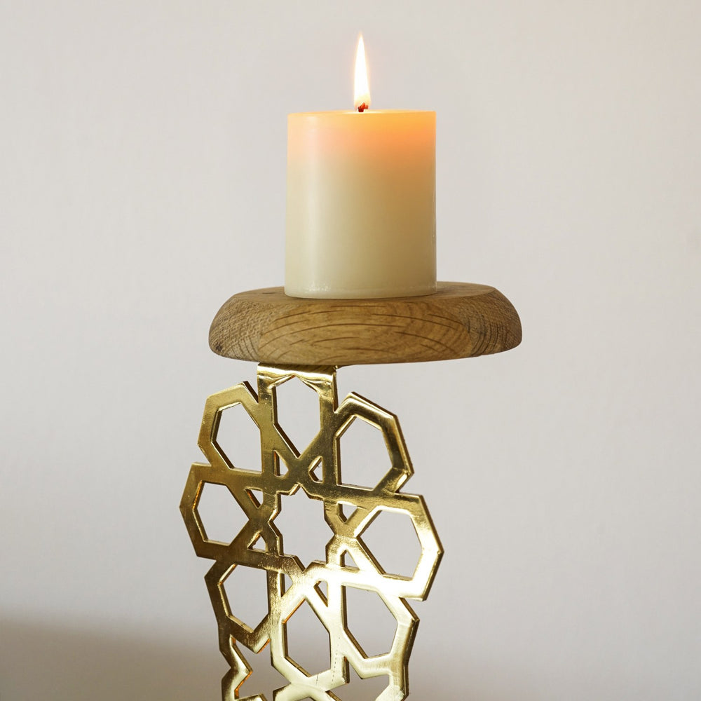 masa-ustu-dekor-islami-dekor-geometrik-altin-renk-metal-mumluk-islamicwallarttr